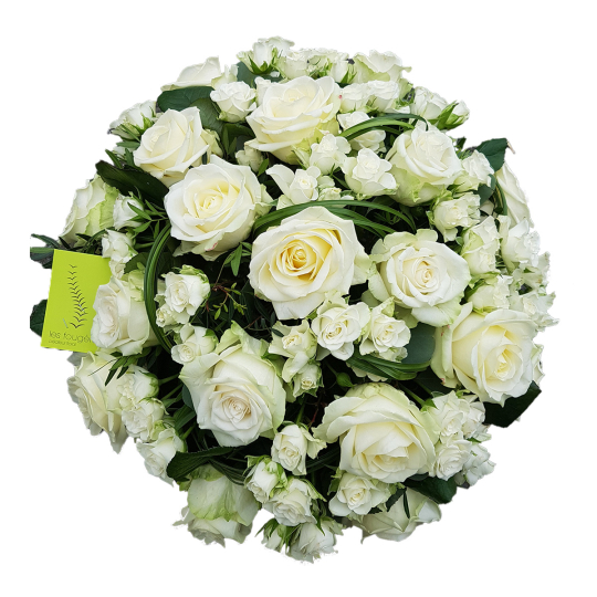 Coussin rond blanc