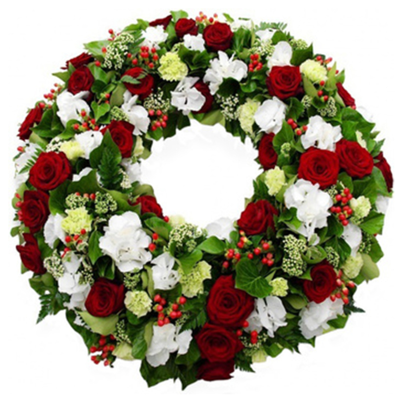 Couronne à plat rouge et blanc Couronne à plat rouge et blanc